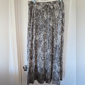 Garnet Hill Black and White Maxi Skirt